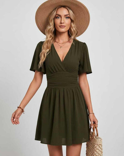 Ramblion Ila mini dress — v-neck neckline · styled view 19 · styled for prom season