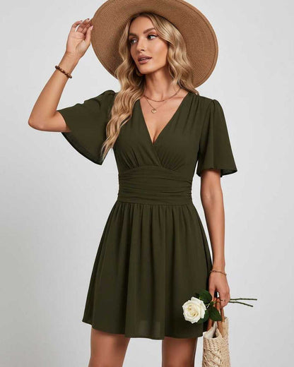 Ramblion Ila mini dress — v-neck neckline · styled view 20 · styled for prom season