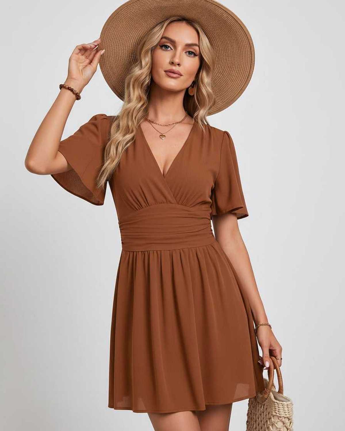 Ramblion Ila mini dress — v-neck neckline · styled view 24 · styled for prom season