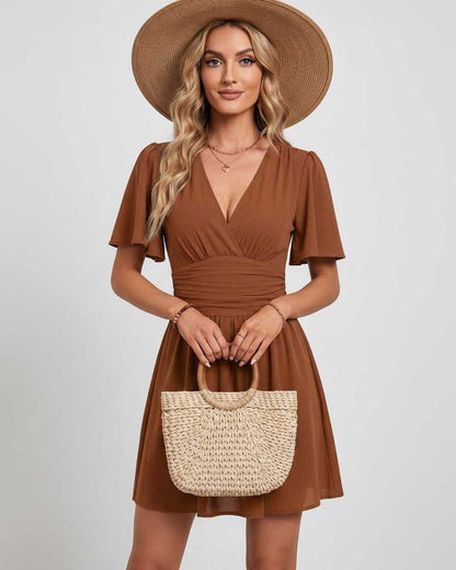 Ramblion Ila mini dress — v-neck neckline · styled view 25 · styled for prom season
