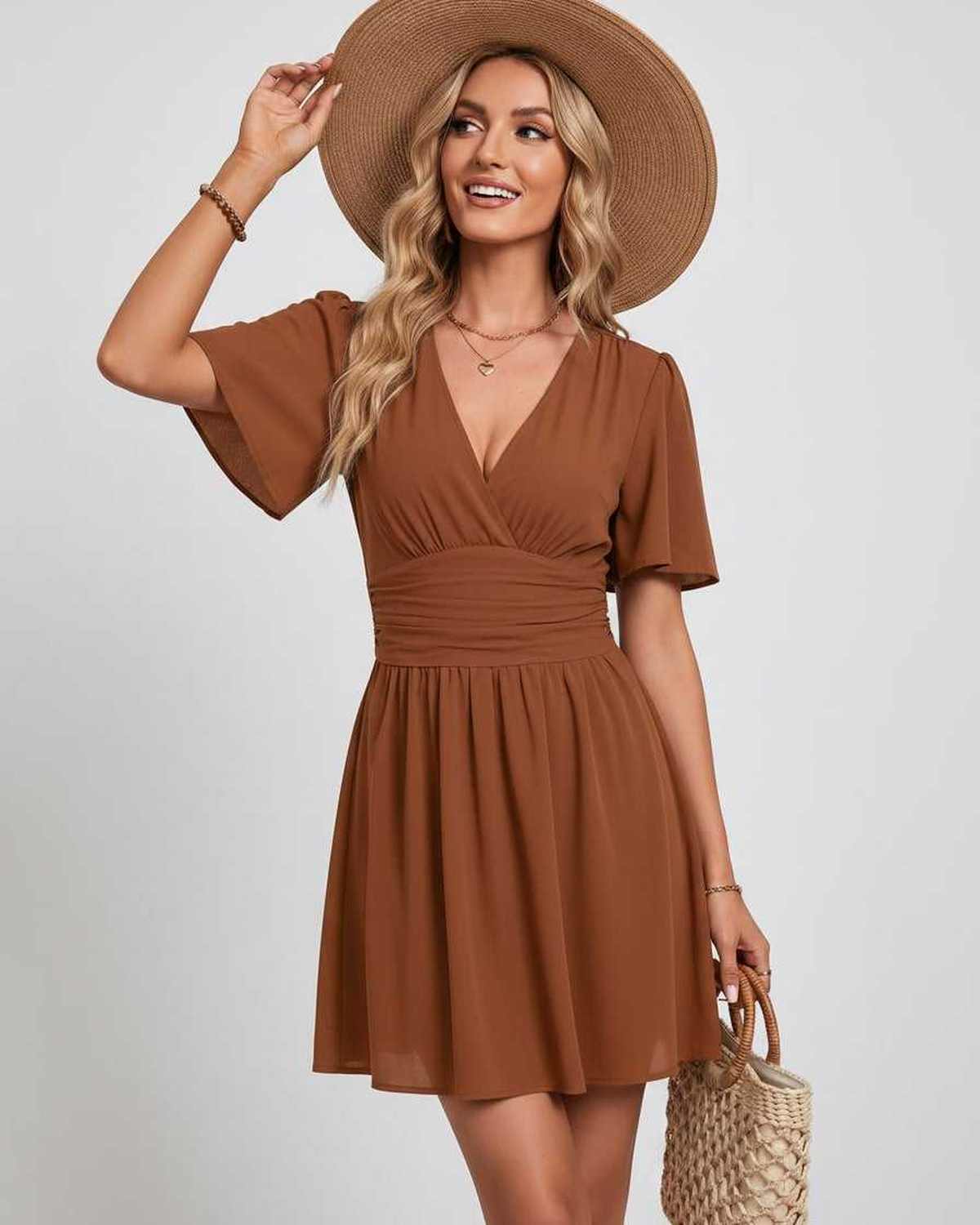 Ramblion Ila mini dress — v-neck neckline · styled view 26 · styled for prom season