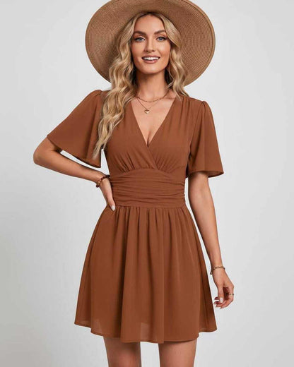 Ramblion Ila mini dress — v-neck neckline · styled view 27 · styled for prom season