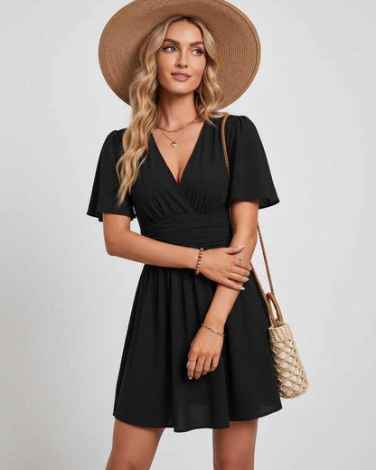 Ramblion Ila mini dress — v-neck neckline · styled view 33 · styled for prom season
