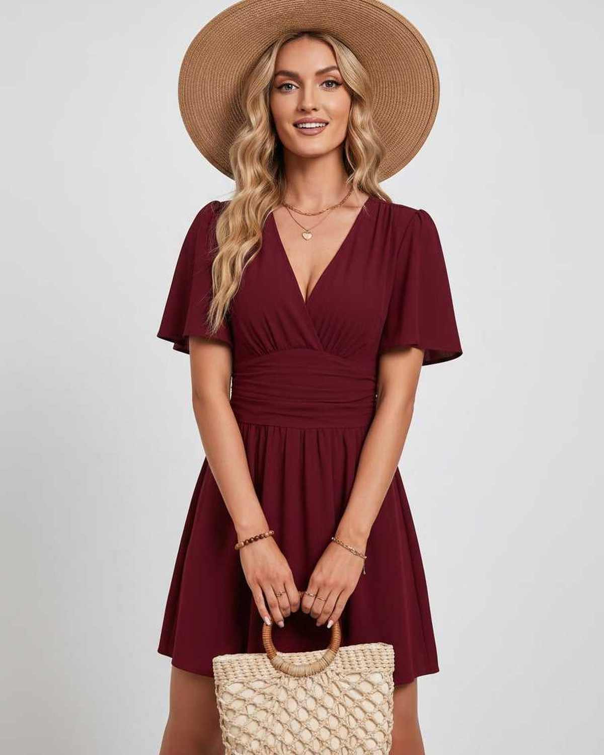 Ramblion Ila mini dress — v-neck neckline · styled view 37 · styled for prom season