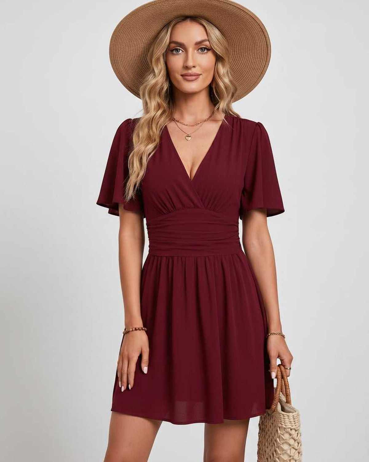 Ramblion Ila mini dress — v-neck neckline · styled view 39 · styled for prom season