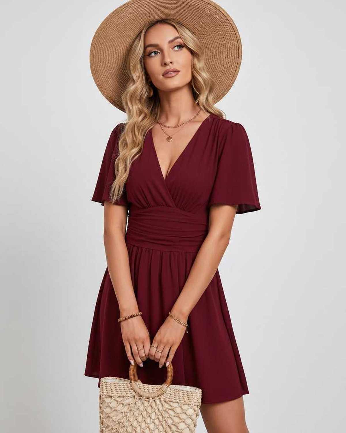 Ramblion Ila mini dress — v-neck neckline · styled view 41 · styled for prom season