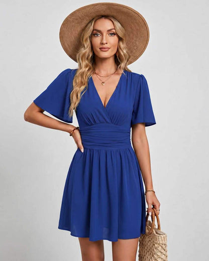 Ramblion Ila mini dress — v-neck neckline · styled view 43 · styled for prom season