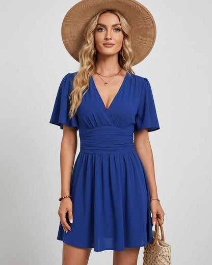 Ramblion Ila mini dress — v-neck neckline · styled view 45 · styled for prom season