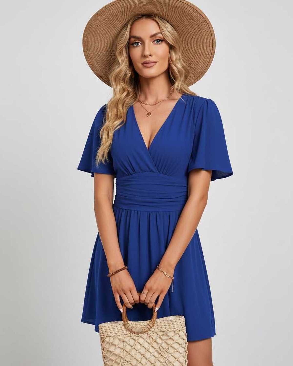 Ramblion Ila mini dress — v-neck neckline · styled view 46 · styled for prom season