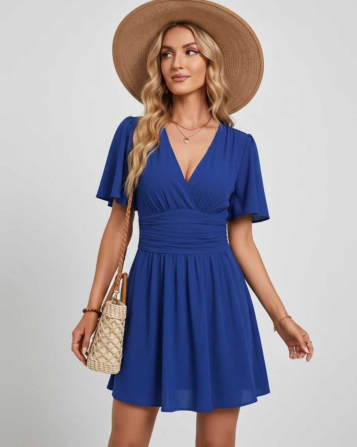 Ramblion Ila mini dress — v-neck neckline · styled view 47 · styled for prom season