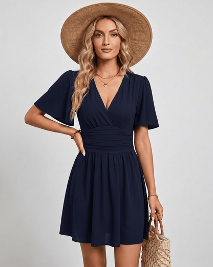 Ramblion Ila mini dress — v-neck neckline · styled view 50 · styled for prom season
