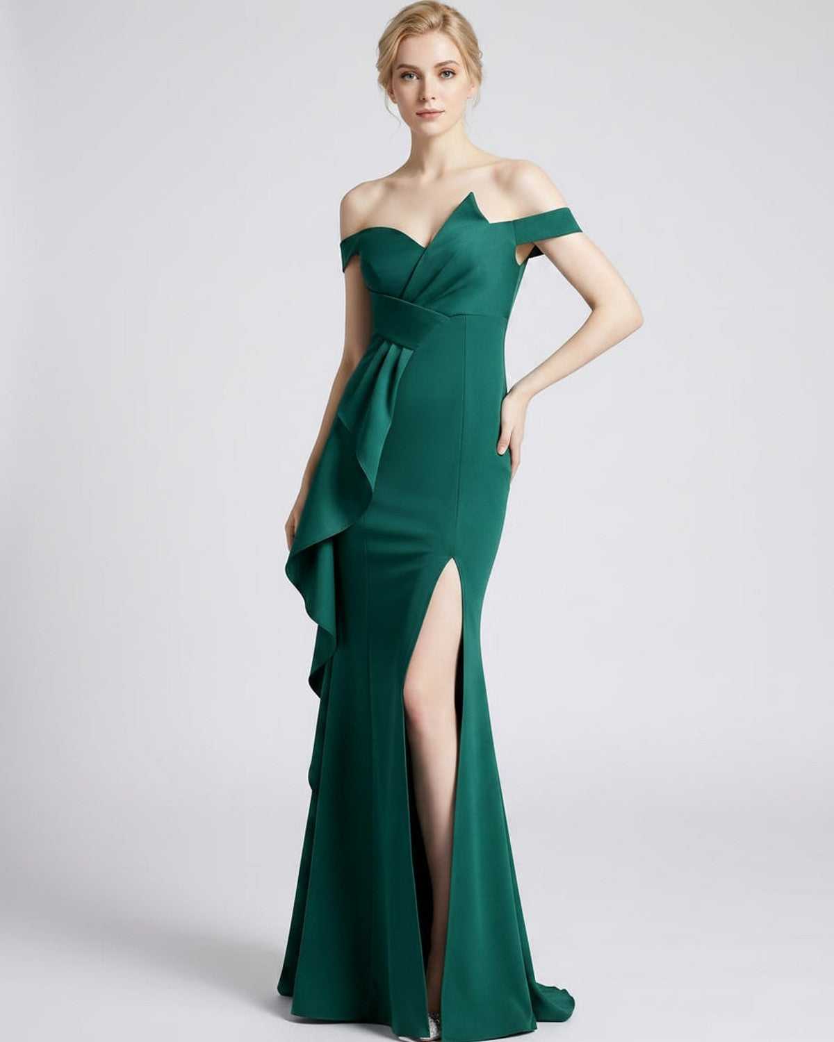 Ramblion Ilara maxi dress — off-shoulder neckline · styled view 6 · styled for prom season