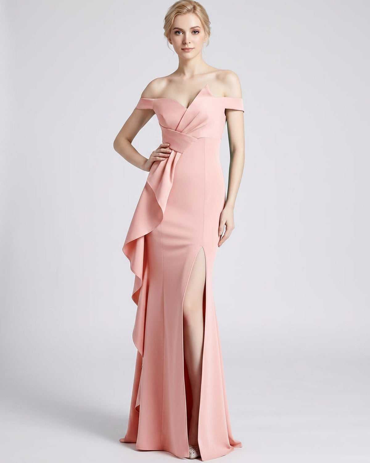 Ramblion Ilara maxi dress — off-shoulder neckline · styled view 11 · styled for prom season