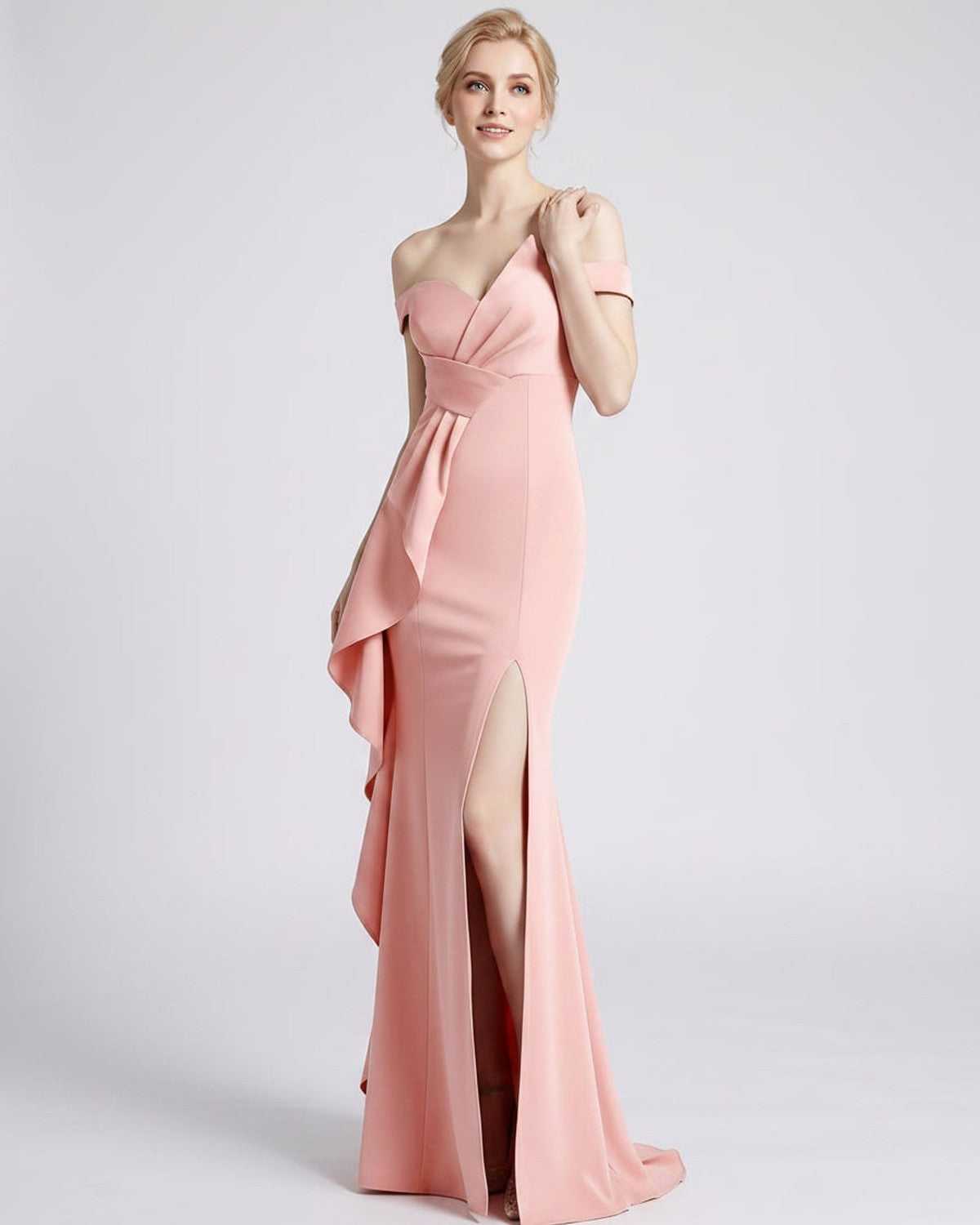 Ramblion Ilara maxi dress — off-shoulder neckline · styled view 12 · styled for prom season