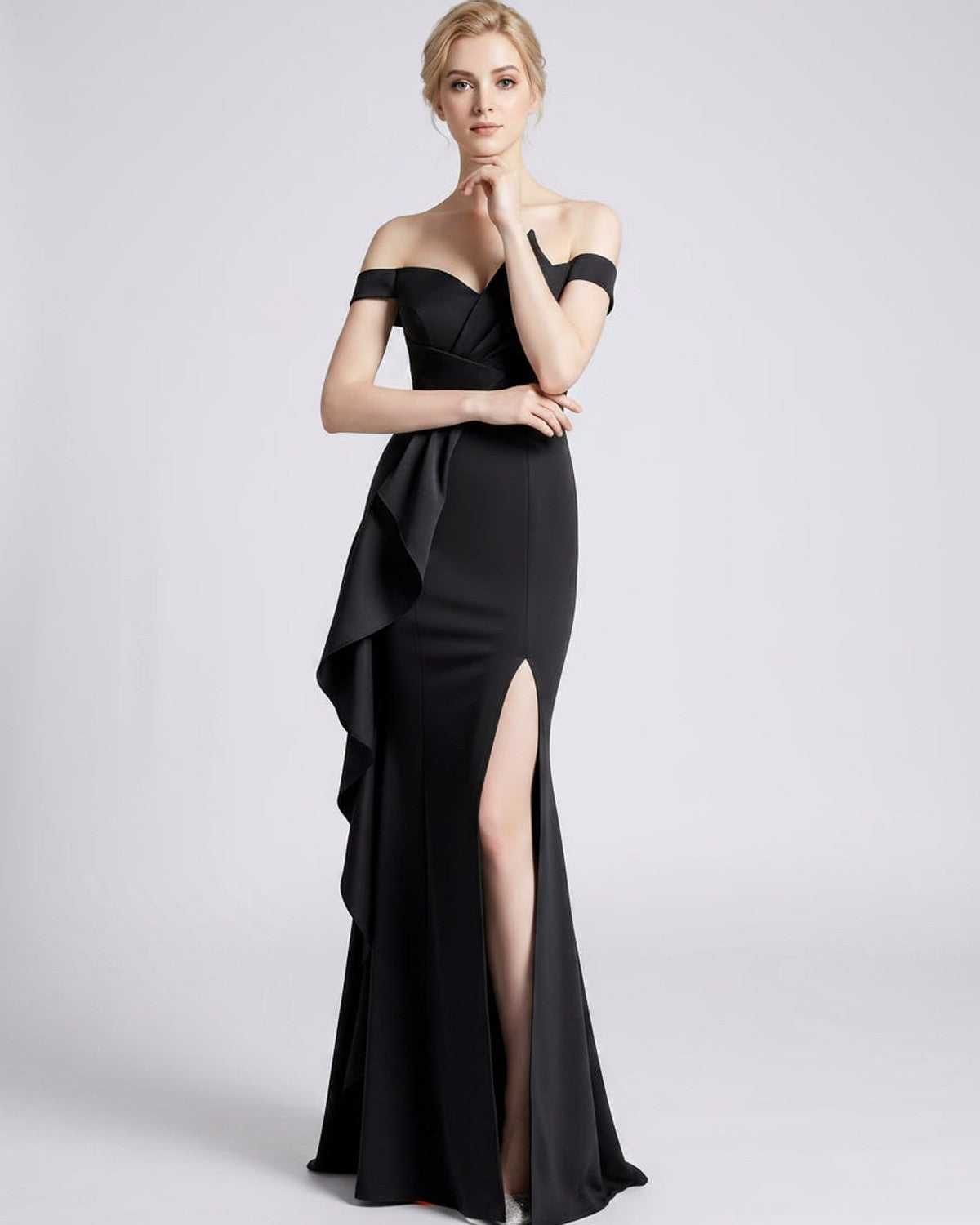 Ramblion Ilara maxi dress — off-shoulder neckline · styled view 18 · styled for prom season