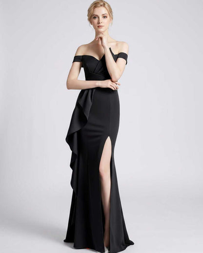 Ramblion Ilara maxi dress — off-shoulder neckline · styled view 18 · styled for prom season