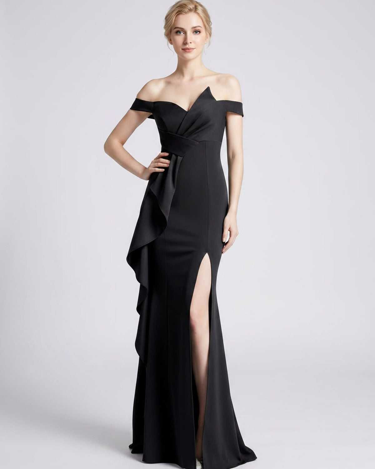Ramblion Ilara maxi dress — off-shoulder neckline · styled view 20 · styled for prom season