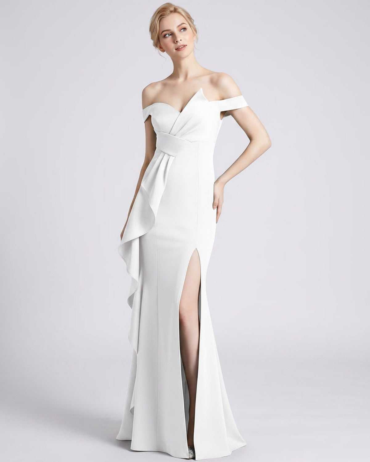 Ramblion Ilara maxi dress — off-shoulder neckline · styled view 27 · styled for prom season