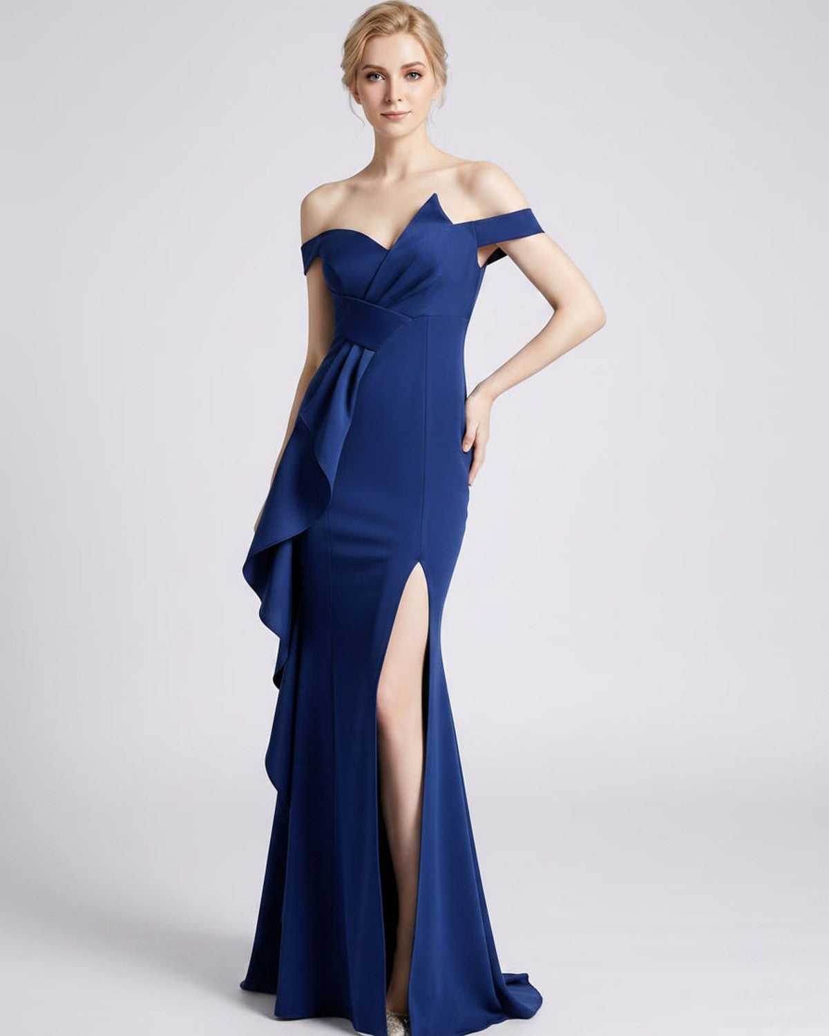 Ramblion Ilara maxi dress — off-shoulder neckline · styled view 40 · styled for prom season