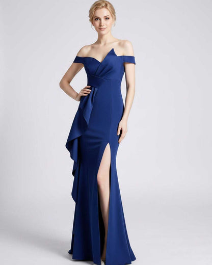 Ramblion Ilara maxi dress — off-shoulder neckline · styled view 41 · styled for prom season