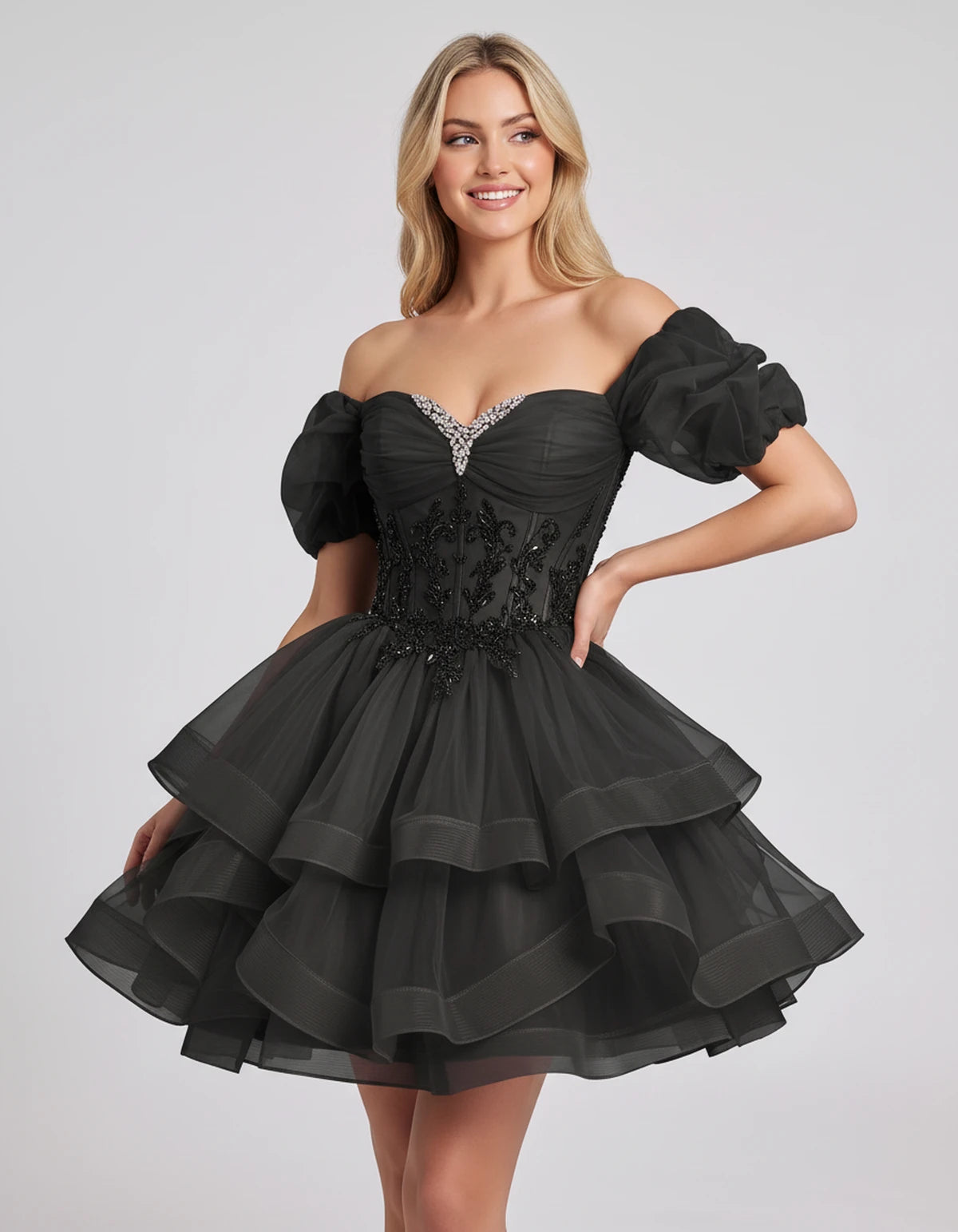 Immortelle Mini Dresses — Black | SKU: RB-13a961-black-2,RB-13a961-black-4,RB-13a961-black-6,RB-13a961-black-8,RB-13a961-black-10,RB-13a961-black-12,RB-13a961-black-14,RB-13a961-black-16,RB-13a961-black-16W,RB-13a961-black-18W,RB-13a961-black-20W,RB-13a961-black-22W