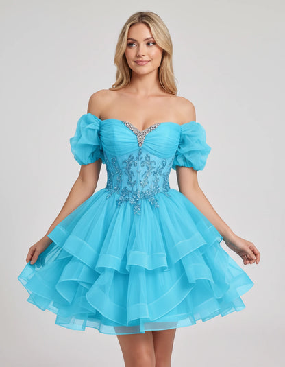 Immortelle Mini Dresses — Blue | SKU: RB-13a961-blue-2,RB-13a961-blue-4,RB-13a961-blue-6,RB-13a961-blue-8,RB-13a961-blue-10,RB-13a961-blue-12,RB-13a961-blue-14,RB-13a961-blue-16,RB-13a961-blue-16W,RB-13a961-blue-18W,RB-13a961-blue-20W,RB-13a961-blue-22W