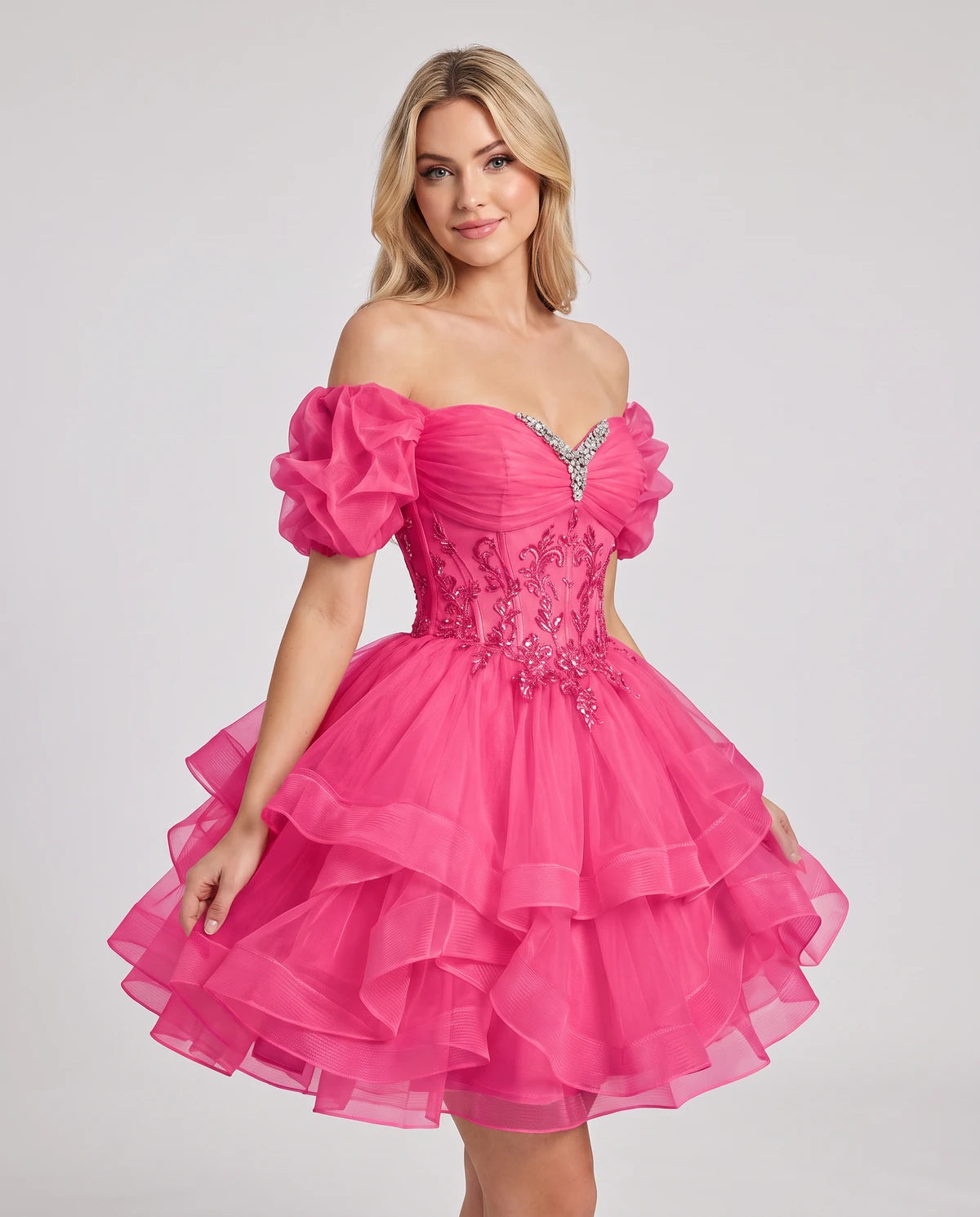 Immortelle Mini Dresses — Bright Pink