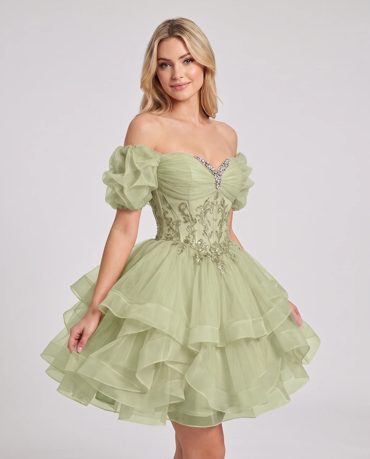 Immortelle Mini Dresses — Dusty Sage