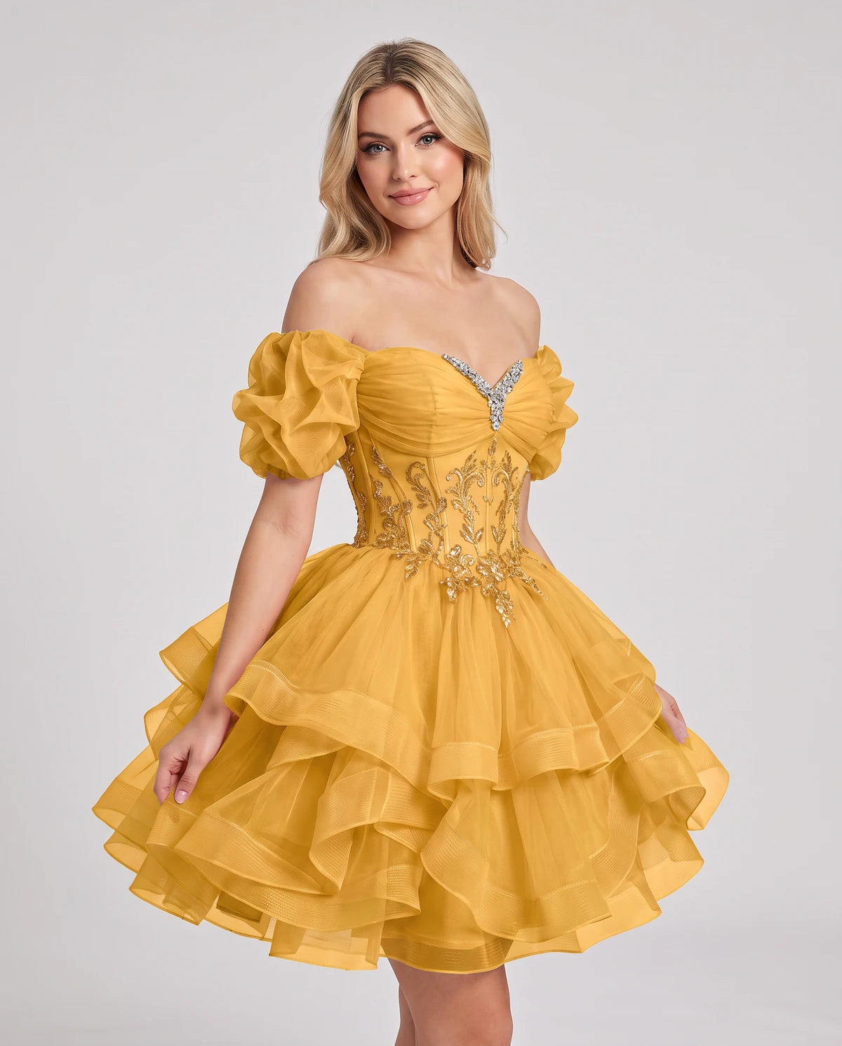 Immortelle Mini Dresses — Gold