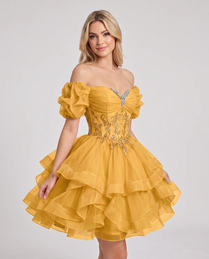 Immortelle Mini Dresses — Gold