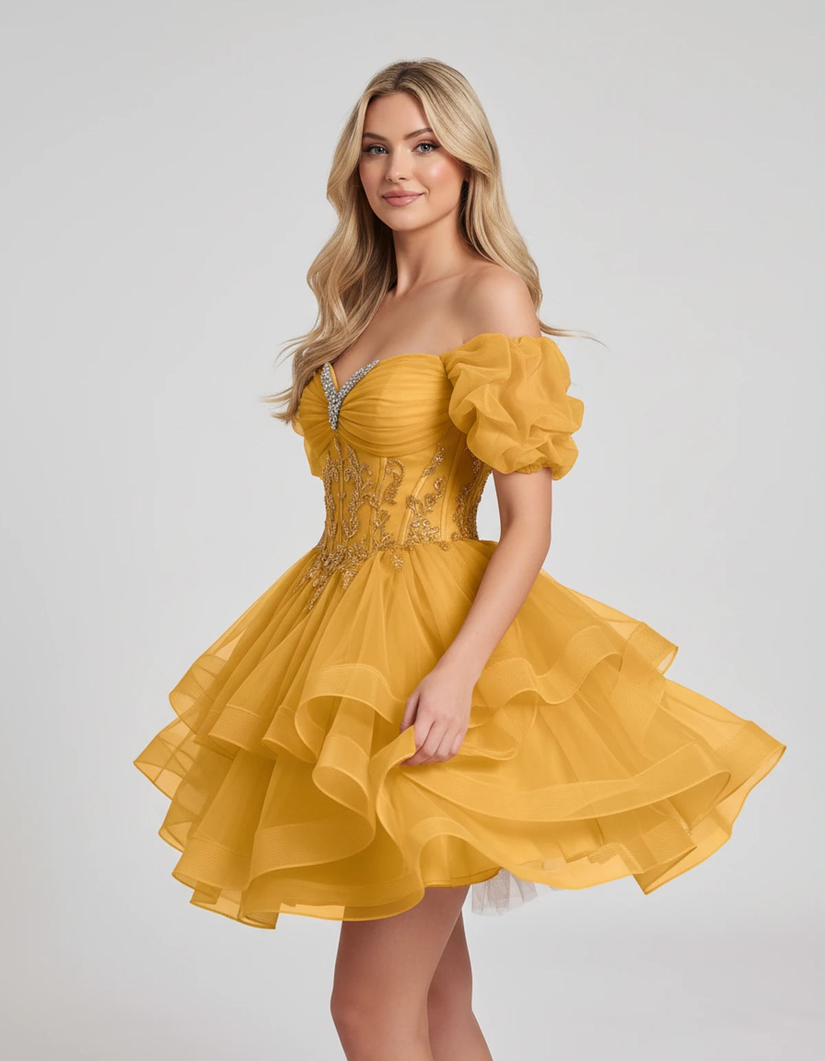Immortelle Mini Dresses — Gold | SKU: RB-13a961-gold-2,RB-13a961-gold-4,RB-13a961-gold-6,RB-13a961-gold-8,RB-13a961-gold-10,RB-13a961-gold-12,RB-13a961-gold-14,RB-13a961-gold-16,RB-13a961-gold-16W,RB-13a961-gold-18W,RB-13a961-gold-20W,RB-13a961-gold-22W