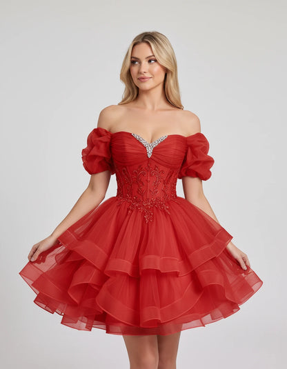 Immortelle Mini Dresses — Red | SKU: RB-13a961-red-2,RB-13a961-red-4,RB-13a961-red-6,RB-13a961-red-8,RB-13a961-red-10,RB-13a961-red-12,RB-13a961-red-14,RB-13a961-red-16,RB-13a961-red-16W,RB-13a961-red-18W,RB-13a961-red-20W,RB-13a961-red-22W