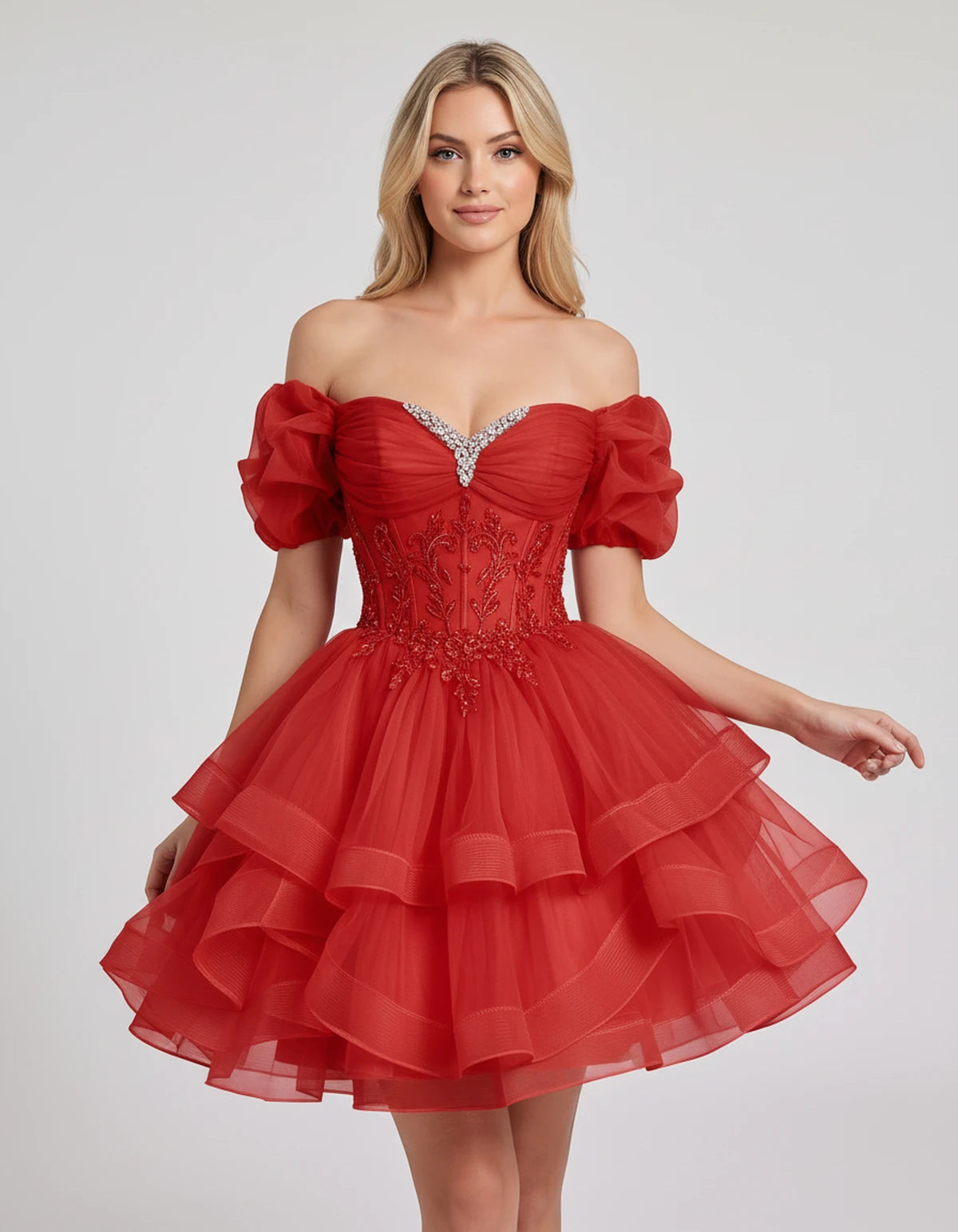 Immortelle Mini Dresses — Red | SKU: RB-13a961-red-2,RB-13a961-red-4,RB-13a961-red-6,RB-13a961-red-8,RB-13a961-red-10,RB-13a961-red-12,RB-13a961-red-14,RB-13a961-red-16,RB-13a961-red-16W,RB-13a961-red-18W,RB-13a961-red-20W,RB-13a961-red-22W