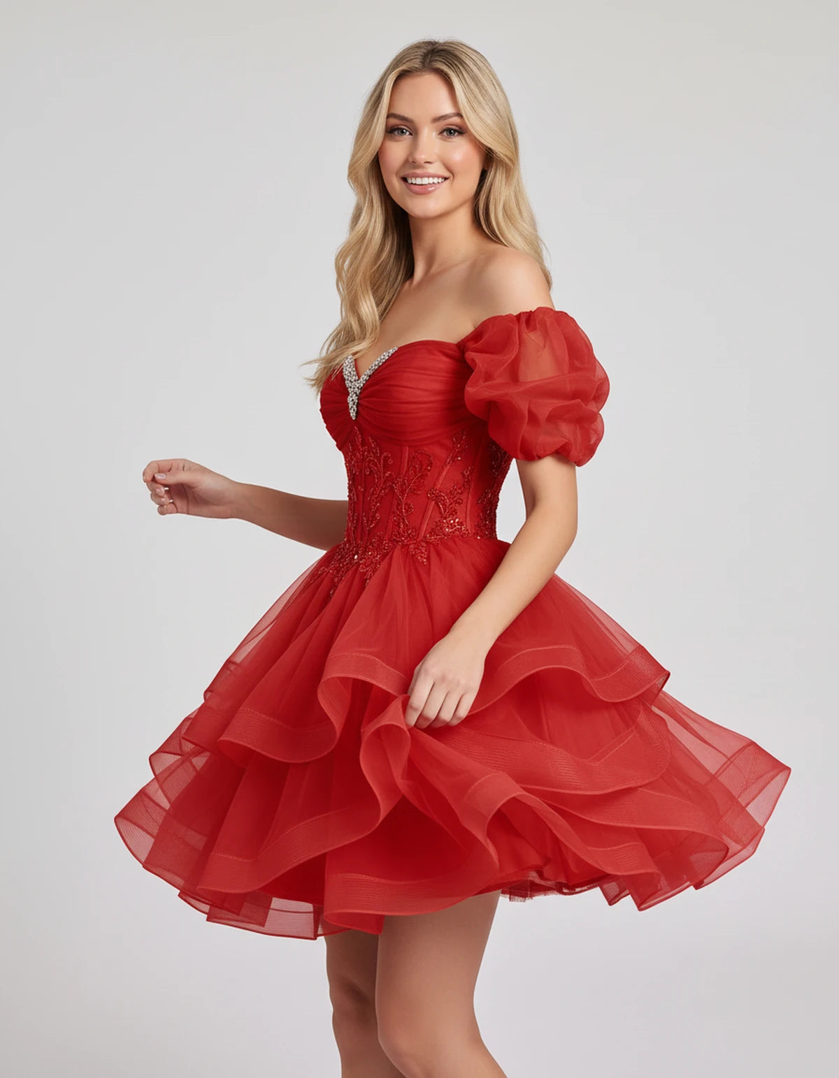 Immortelle Mini Dresses — Red | SKU: RB-13a961-red-2,RB-13a961-red-4,RB-13a961-red-6,RB-13a961-red-8,RB-13a961-red-10,RB-13a961-red-12,RB-13a961-red-14,RB-13a961-red-16,RB-13a961-red-16W,RB-13a961-red-18W,RB-13a961-red-20W,RB-13a961-red-22W