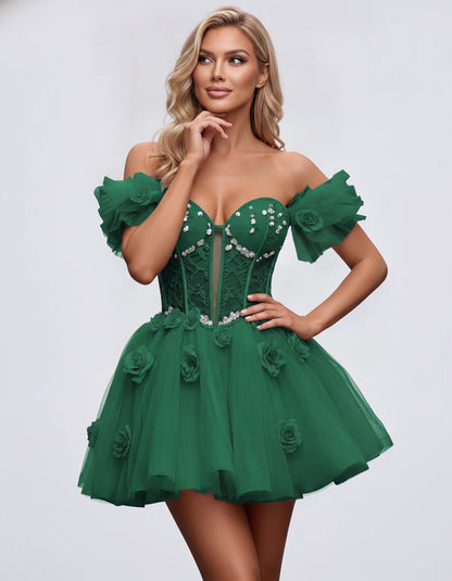 Imogen Mini Dress — Emerald | SKU: RB-19044a-emerald-2,RB-19044a-emerald-4,RB-19044a-emerald-6,RB-19044a-emerald-8,RB-19044a-emerald-10,RB-19044a-emerald-12,RB-19044a-emerald-14,RB-19044a-emerald-14W,RB-19044a-emerald-16,RB-19044a-emerald-16W,RB-19044a-emerald-18W,RB-19044a-emerald-20W