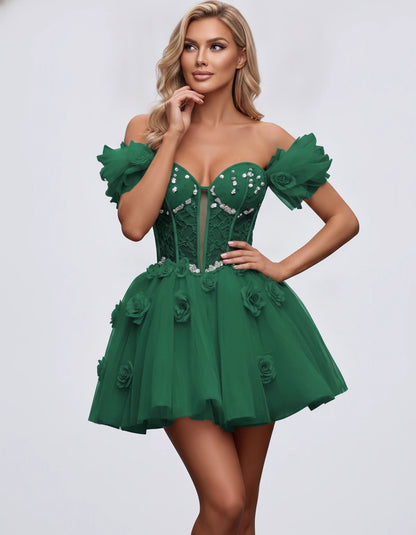 Imogen Mini Dress — Emerald | SKU: RB-19044a-emerald-2,RB-19044a-emerald-4,RB-19044a-emerald-6,RB-19044a-emerald-8,RB-19044a-emerald-10,RB-19044a-emerald-12,RB-19044a-emerald-14,RB-19044a-emerald-14W,RB-19044a-emerald-16,RB-19044a-emerald-16W,RB-19044a-emerald-18W,RB-19044a-emerald-20W