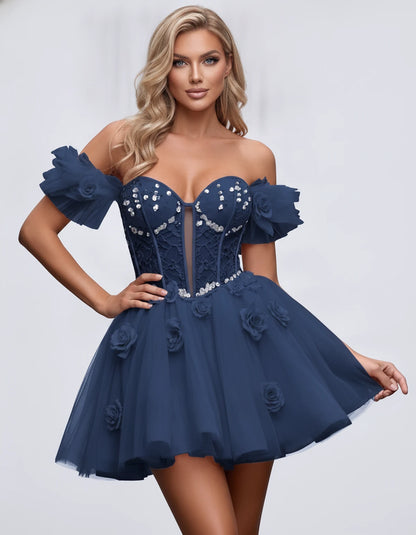 Imogen Mini Dress — Navy | SKU: RB-19044a-navy-2,RB-19044a-navy-4,RB-19044a-navy-6,RB-19044a-navy-8,RB-19044a-navy-10,RB-19044a-navy-12,RB-19044a-navy-14,RB-19044a-navy-14W,RB-19044a-navy-16,RB-19044a-navy-16W,RB-19044a-navy-18W,RB-19044a-navy-20W