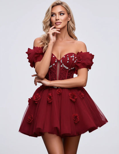 Imogen Mini Dress — Red | SKU: RB-19044a-red-2,RB-19044a-red-4,RB-19044a-red-6,RB-19044a-red-8,RB-19044a-red-10,RB-19044a-red-12,RB-19044a-red-14,RB-19044a-red-14W,RB-19044a-red-16,RB-19044a-red-16W,RB-19044a-red-18W,RB-19044a-red-20W