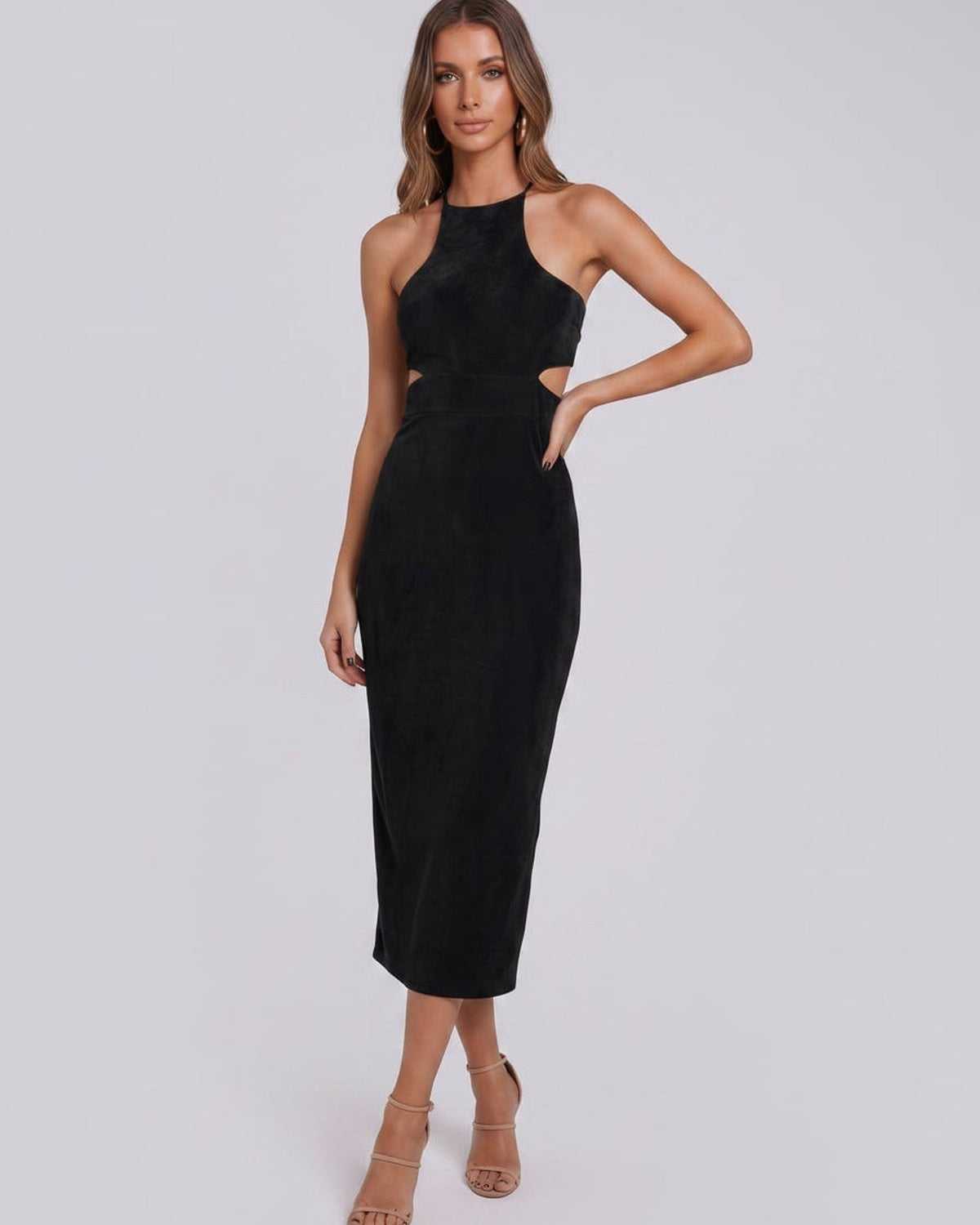Ramblion Ina midi dress — crew neck neckline · styled view 10 · styled for cocktail season