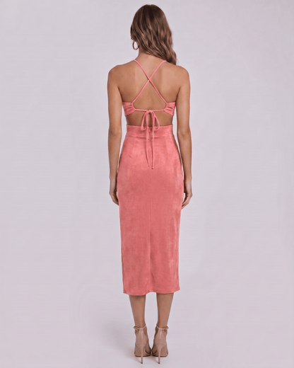 Ramblion Ina midi dress — crew neck neckline · styled view 16 · styled for cocktail season