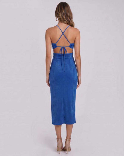 Ramblion Ina midi dress — crew neck neckline · styled view 23 · styled for cocktail season