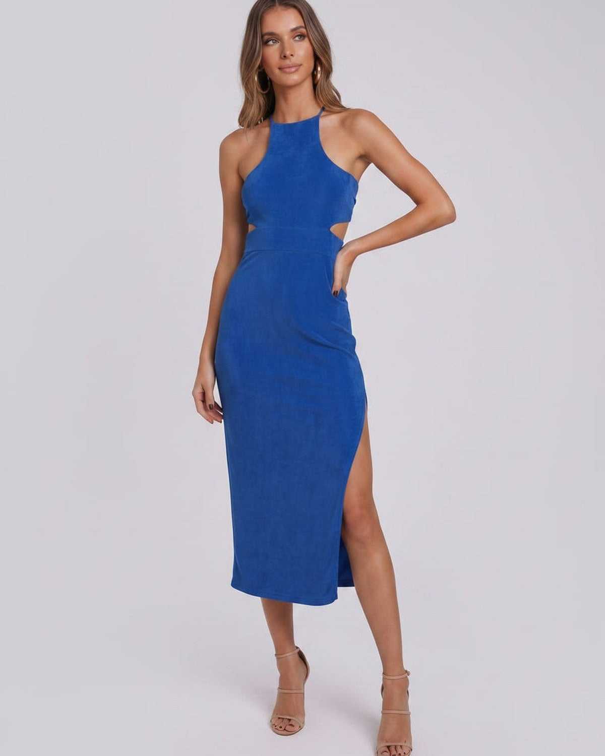 Ramblion Ina midi dress — crew neck neckline · styled view 24 · styled for cocktail season