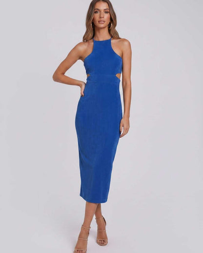 Ramblion Ina midi dress — crew neck neckline · styled view 25 · styled for cocktail season