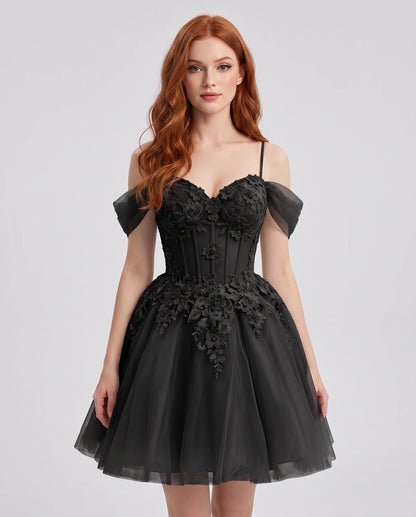 Iolanthe Mini Dresses — Black