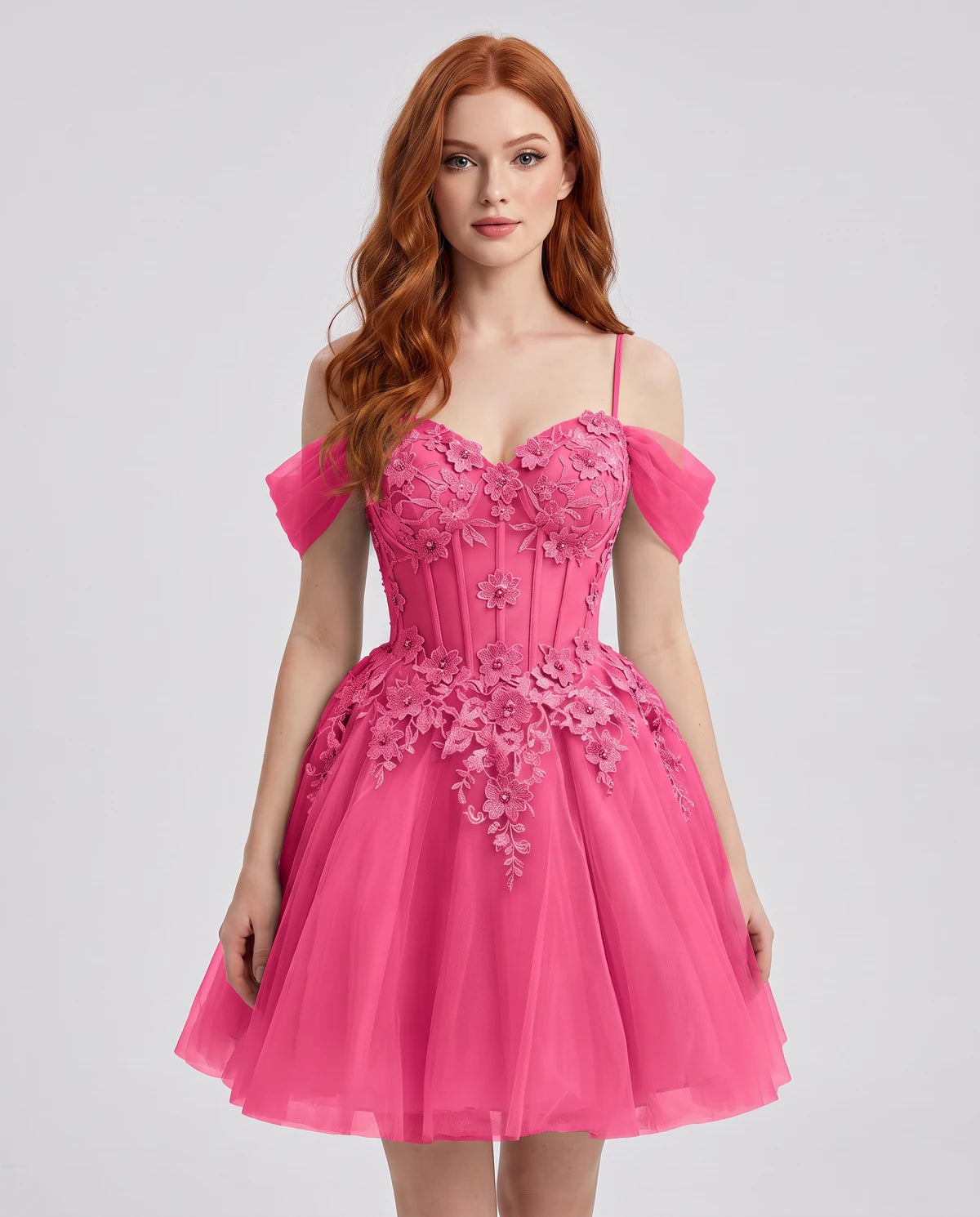 Iolanthe Mini Dresses — Bright Pink