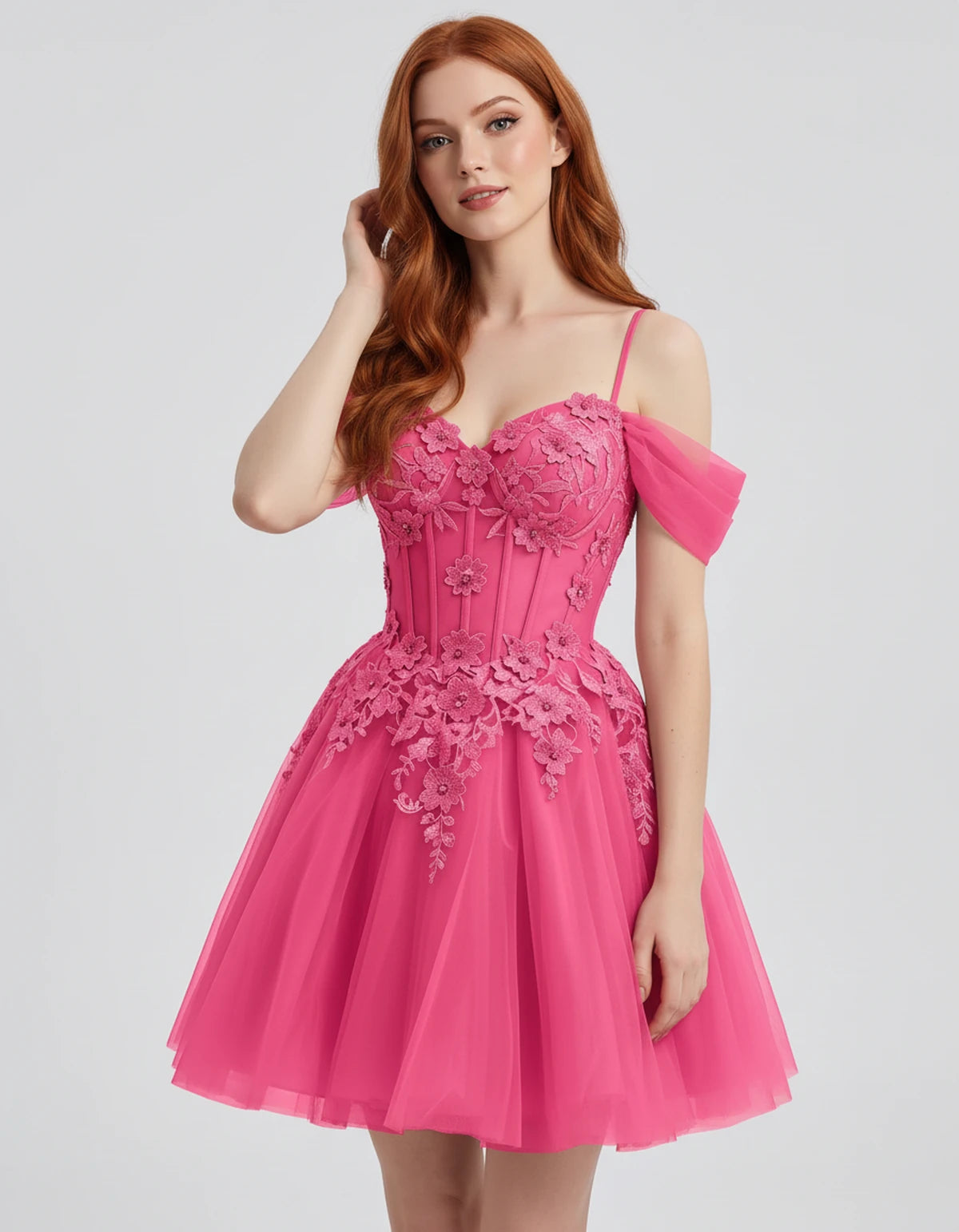 Iolanthe Mini Dresses — Bright Pink | SKU: RB-ec7f0c-bright31-2,RB-ec7f0c-bright31-4,RB-ec7f0c-bright31-6,RB-ec7f0c-bright31-8,RB-ec7f0c-bright31-10,RB-ec7f0c-bright31-12,RB-ec7f0c-bright31-14,RB-ec7f0c-bright31-16,RB-ec7f0c-bright31-16W,RB-ec7f0c-bright31-18W,RB-ec7f0c-bright31-20W,RB-ec7f0c-bright31-22W