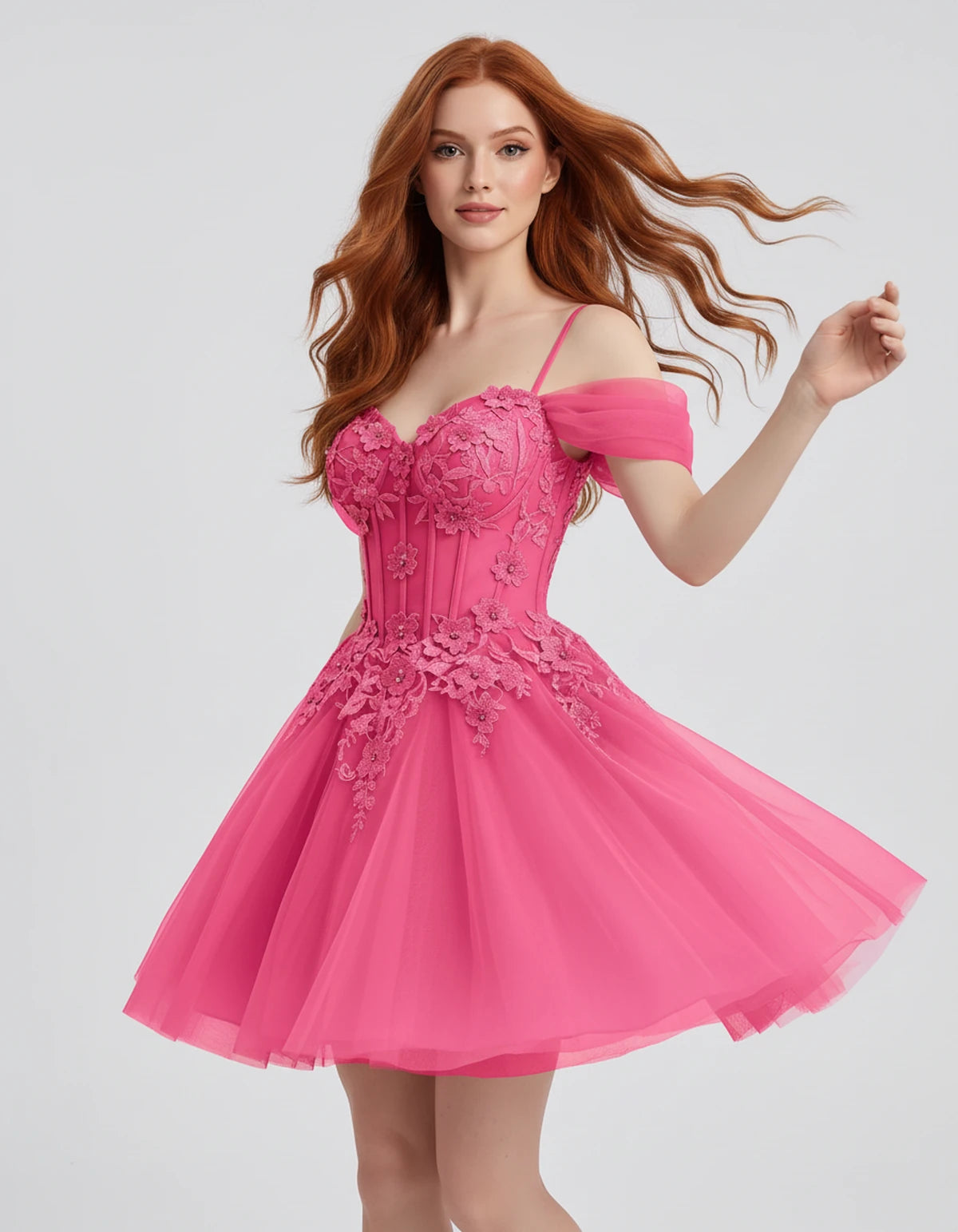 Iolanthe Mini Dresses — Bright Pink | SKU: RB-ec7f0c-bright31-2,RB-ec7f0c-bright31-4,RB-ec7f0c-bright31-6,RB-ec7f0c-bright31-8,RB-ec7f0c-bright31-10,RB-ec7f0c-bright31-12,RB-ec7f0c-bright31-14,RB-ec7f0c-bright31-16,RB-ec7f0c-bright31-16W,RB-ec7f0c-bright31-18W,RB-ec7f0c-bright31-20W,RB-ec7f0c-bright31-22W