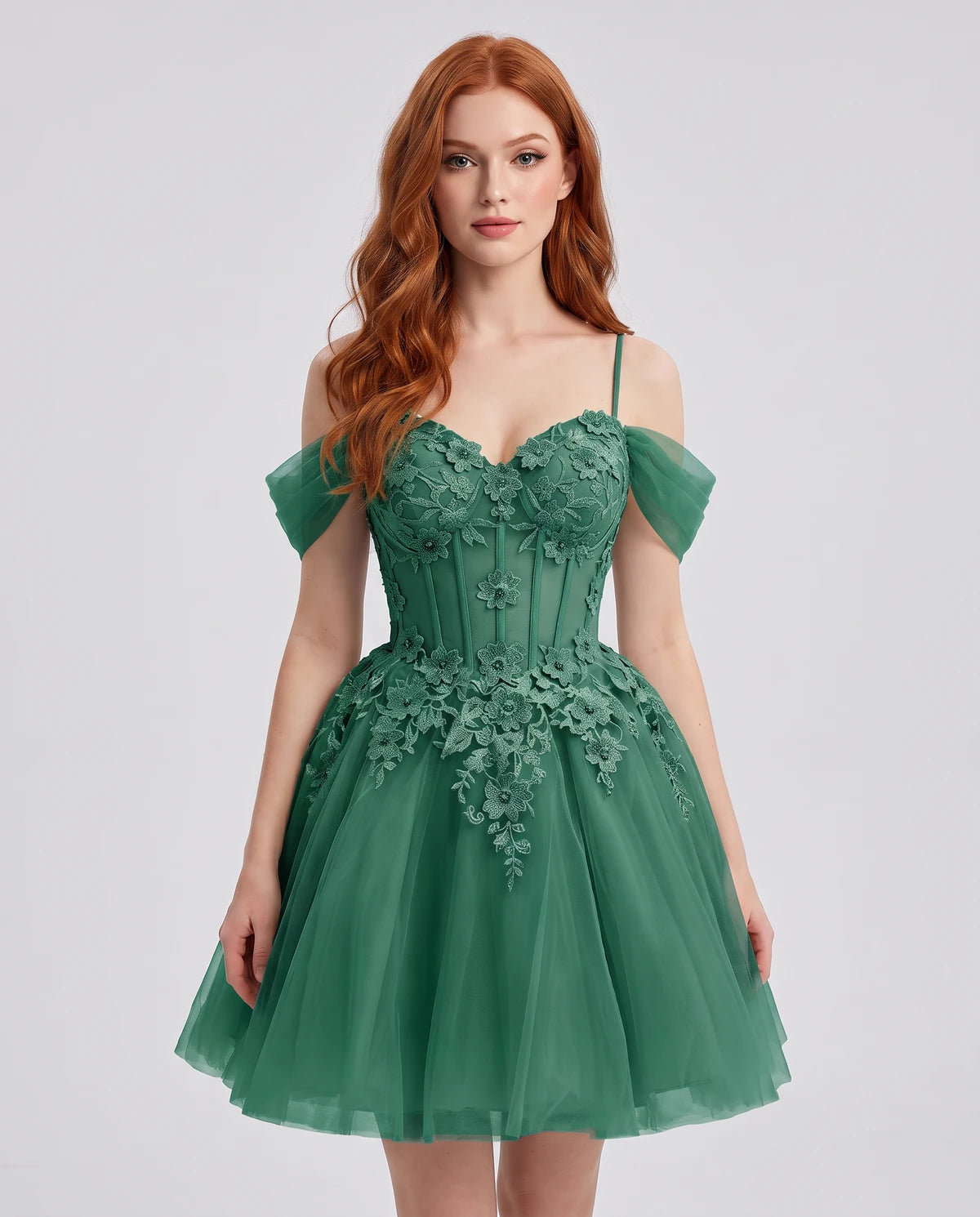 Iolanthe Mini Dresses — Emerld Green