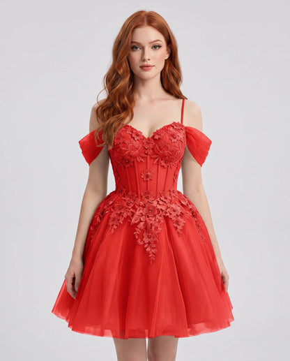 Iolanthe Mini Dresses — Red