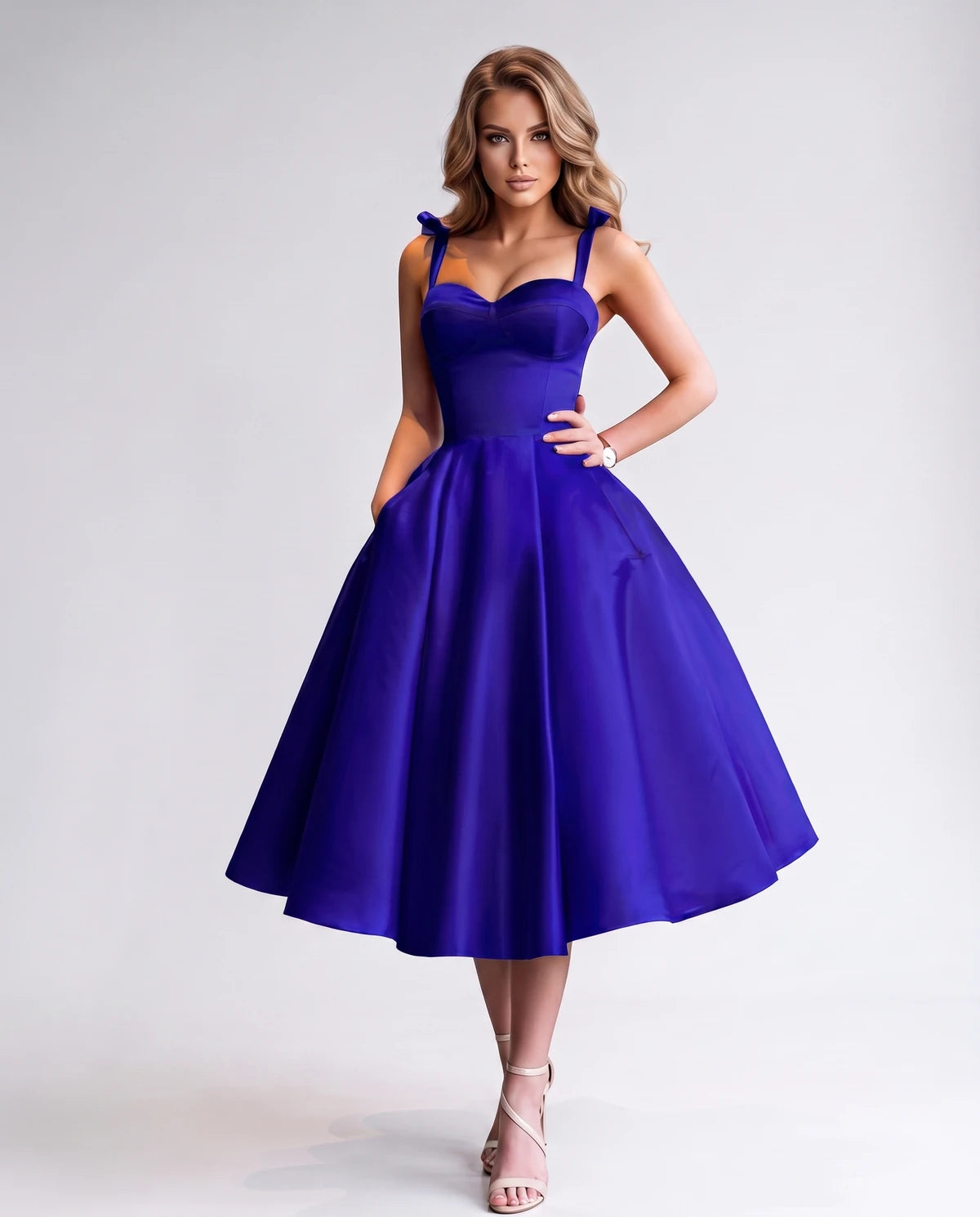 Isabeau Midi Dresses — Blue